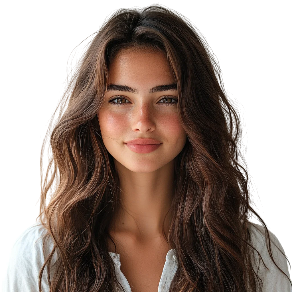 Beautiful Brunette Woman Portrait Free PNG Cutout