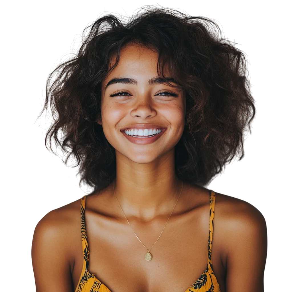 Beautiful Smiling Black Woman Free PNG Cutout
