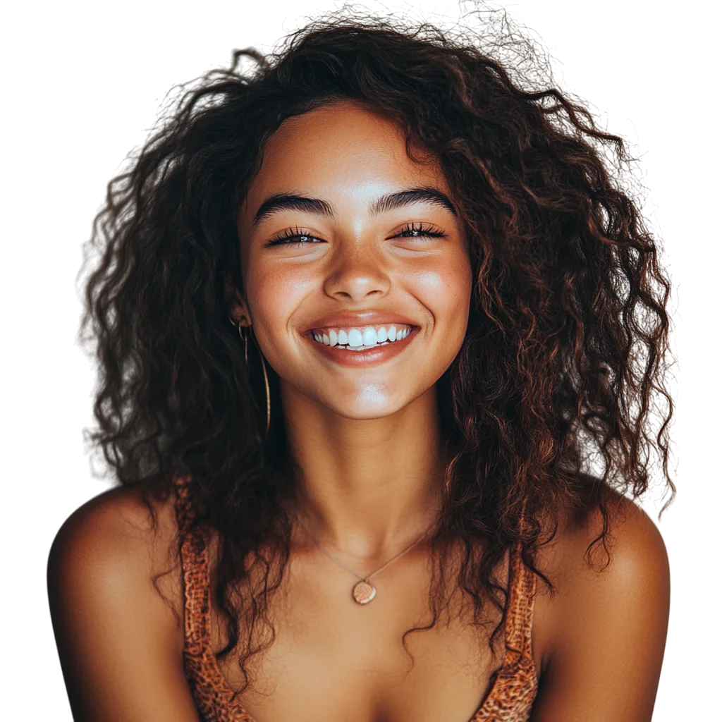 Radiant African American Woman Smiling Free PNG