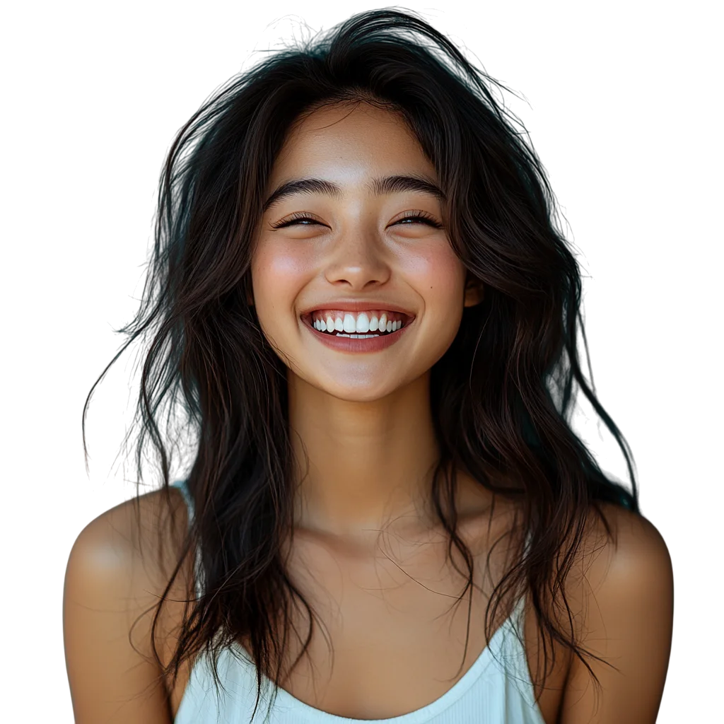 Smiling Asian Woman Portrait Free PNG Cutout