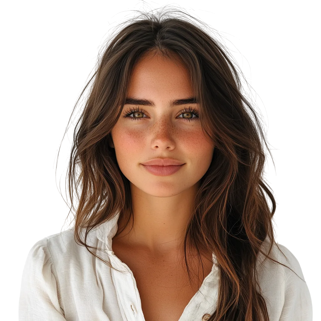 Pretty Young Brunette Woman Free PNG Portrait