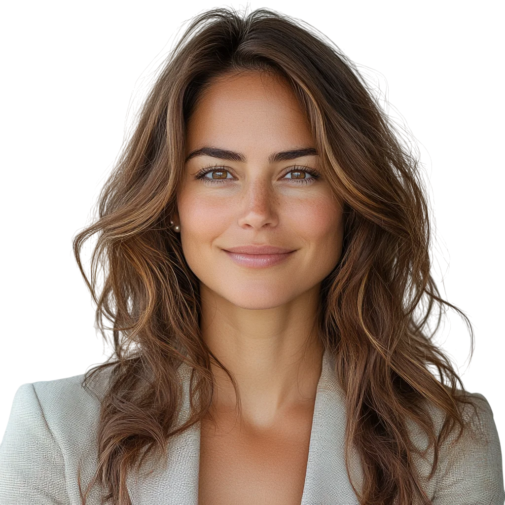 Pretty Brunette Woman Smiling Free PNG Headshot