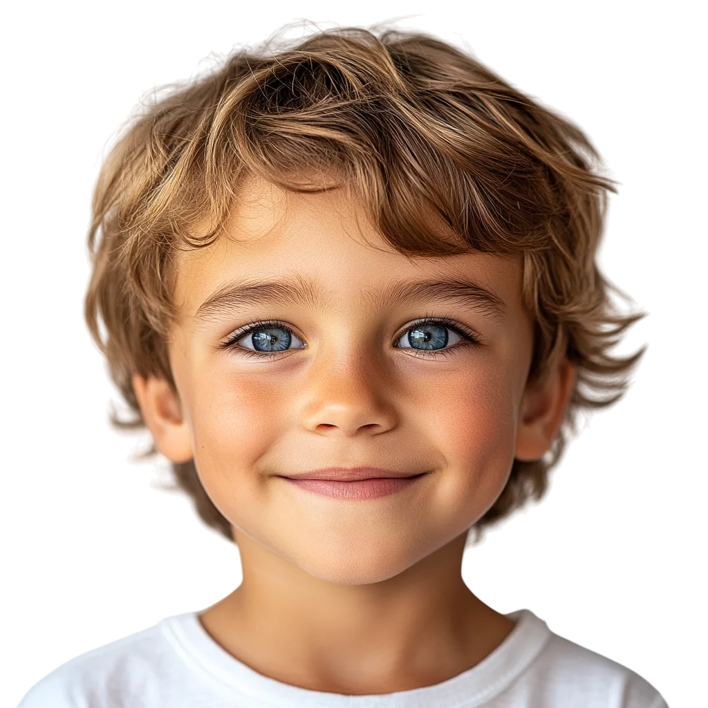 Handsome Smiling Young Boy Portrait Free PNG