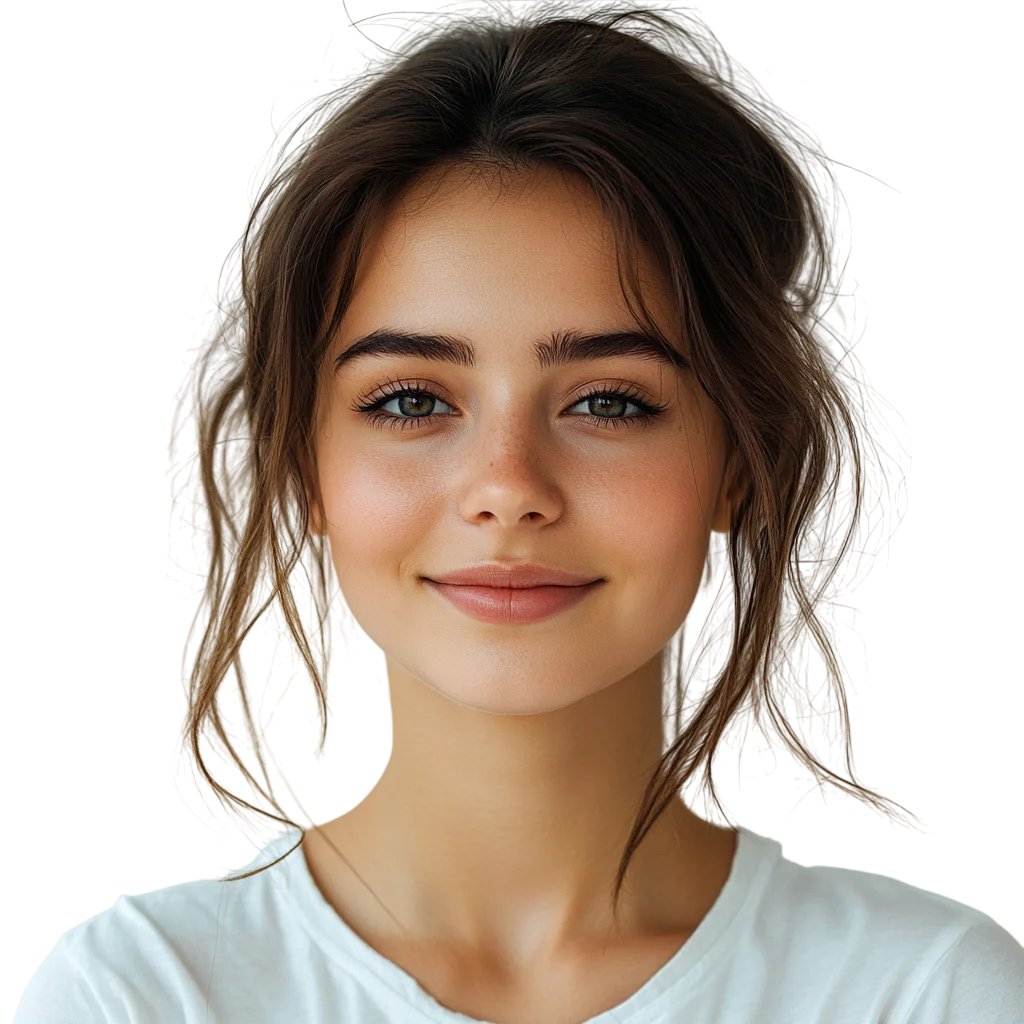 Pretty Young Brunette Woman Portrait Free PNG