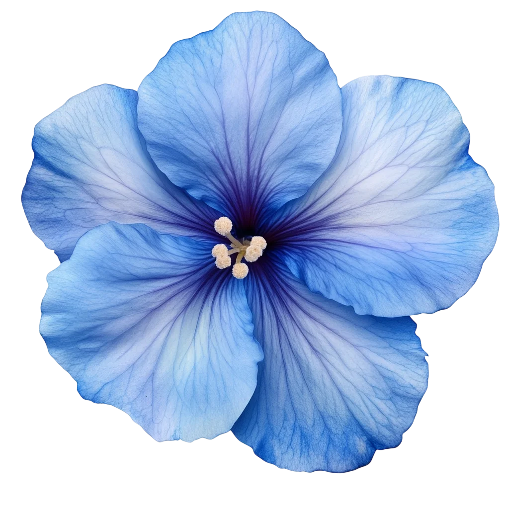 Light Blue Anemone Flower Blossom Overhead Cutout Free PNG