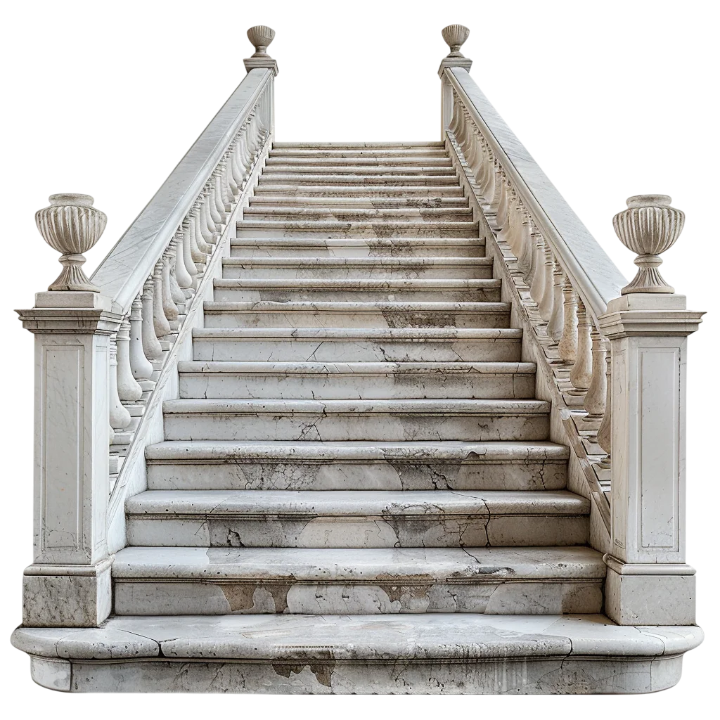 Classic Stone Palace Steps Free PNG Cutout