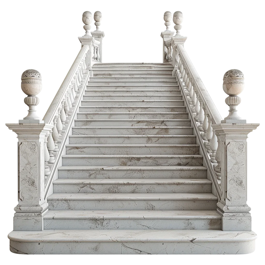 Grand Marble Stone Staircase Free PNG Architecture