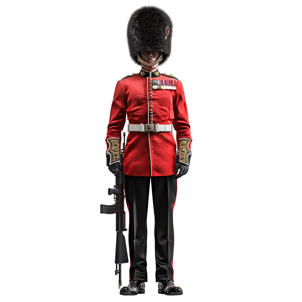 British Royal Guard Soldier Free PNG Cutout
