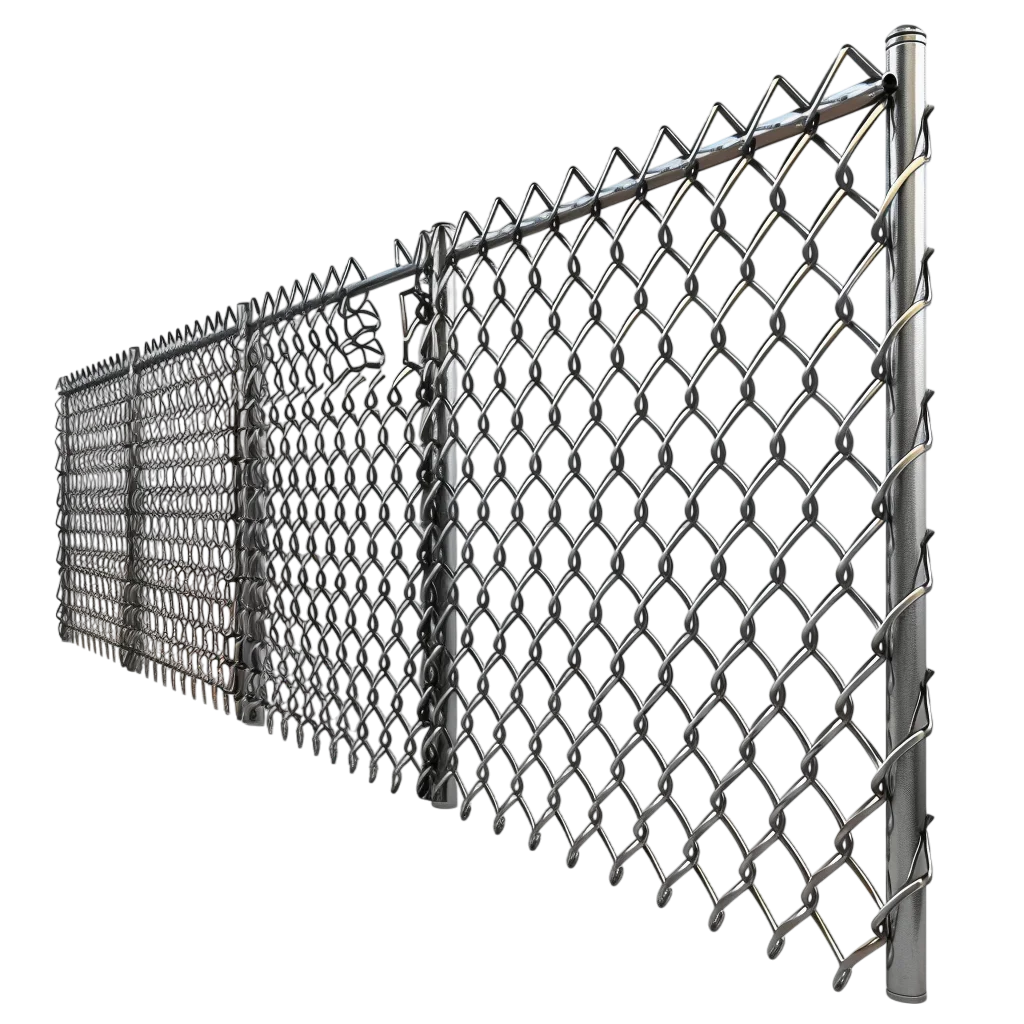 Chain Link Fence Panel Section Free PNG Cutout