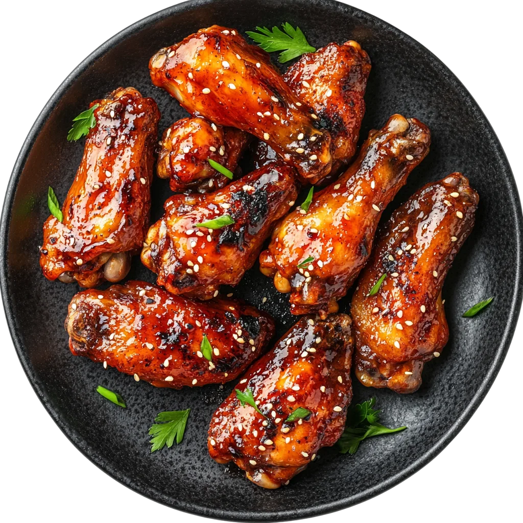Skillet Glazed Buffalo Chicken Wings Free PNG