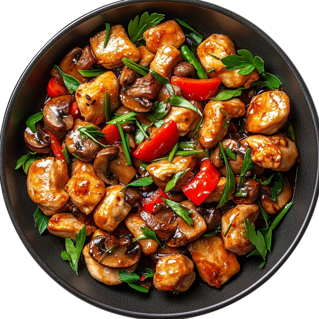 Stir Fry Chicken and Vegetables Skillet Free PNG