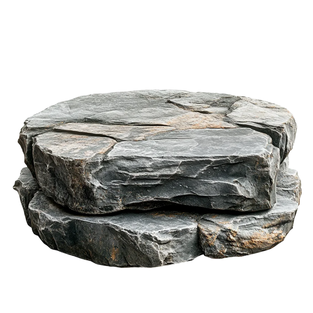 Round Rough Stone Display Pedestal Free PNG Cutout