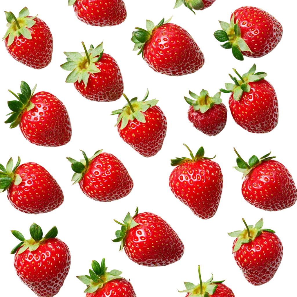 Falling Red Strawberries Texture Free PNG Fruit