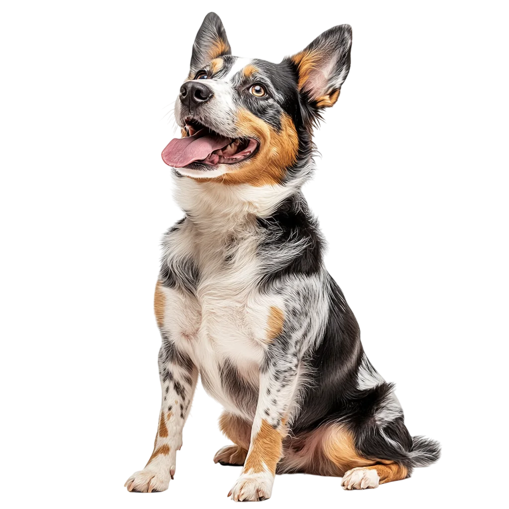 Smiling Australian Cattle Dog Sitting Free PNG