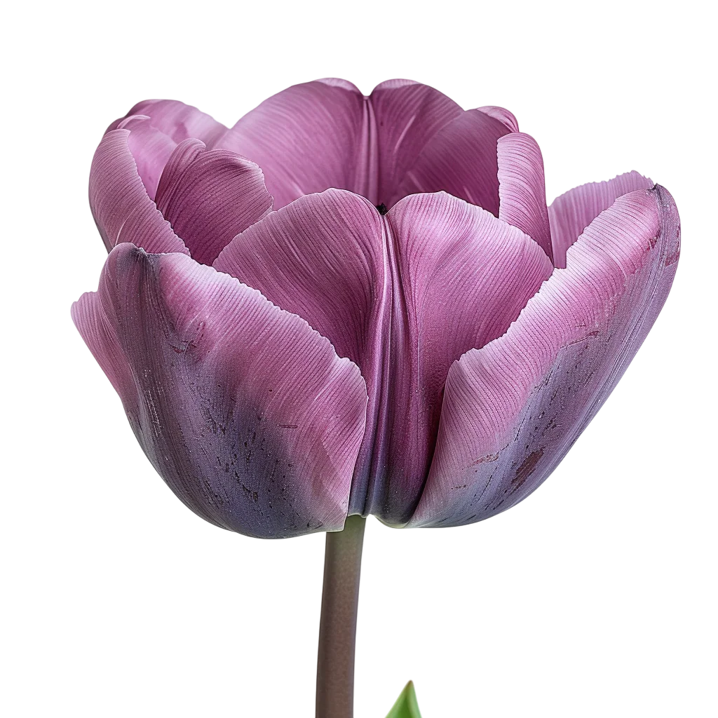 Single Dark Purple Tulip Blossom Free PNG