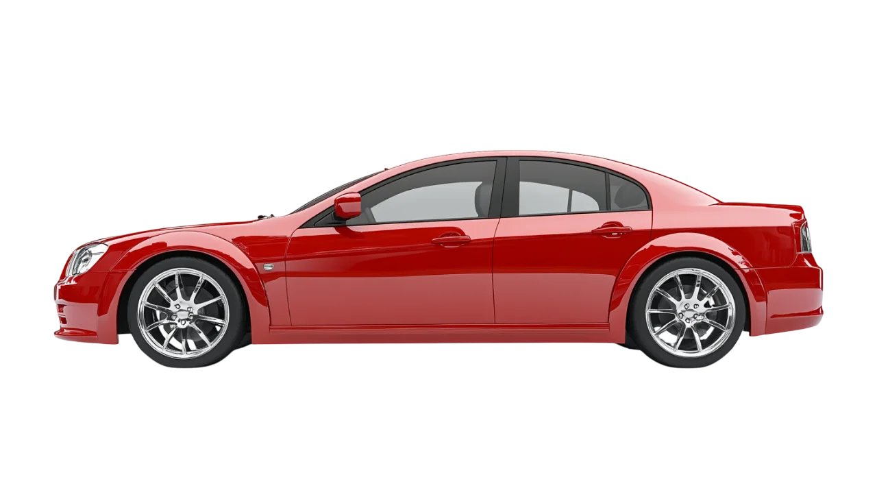 Red Luxury Sports Sedan Vehicle Free PNG