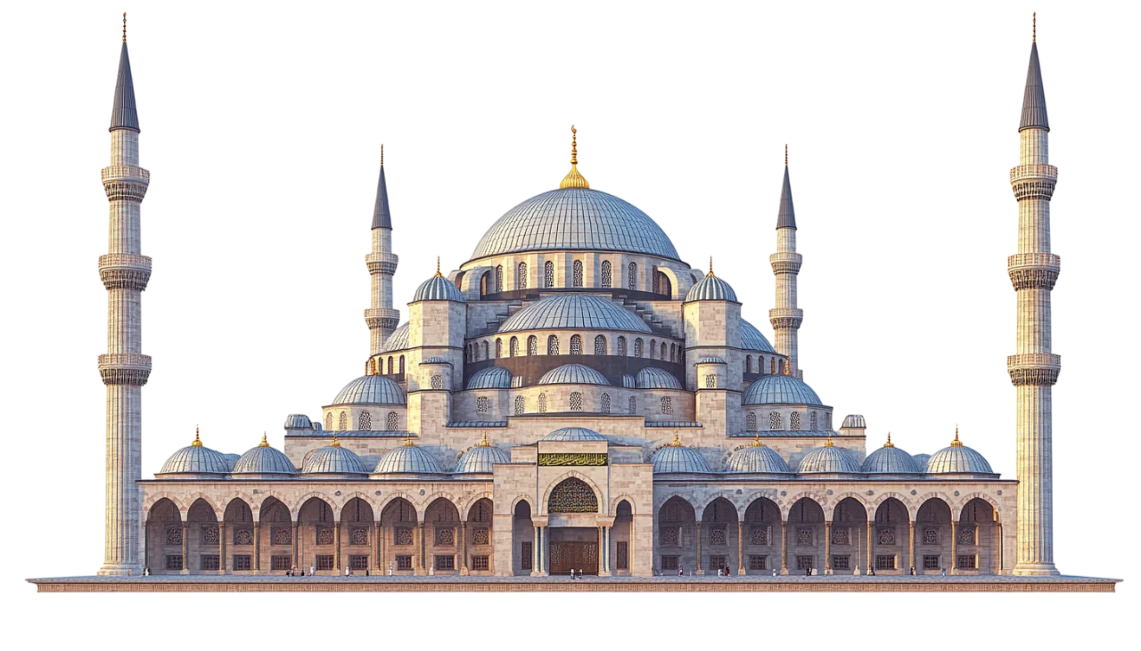 Historic Grand Mosque Architecture Free PNG Cutout