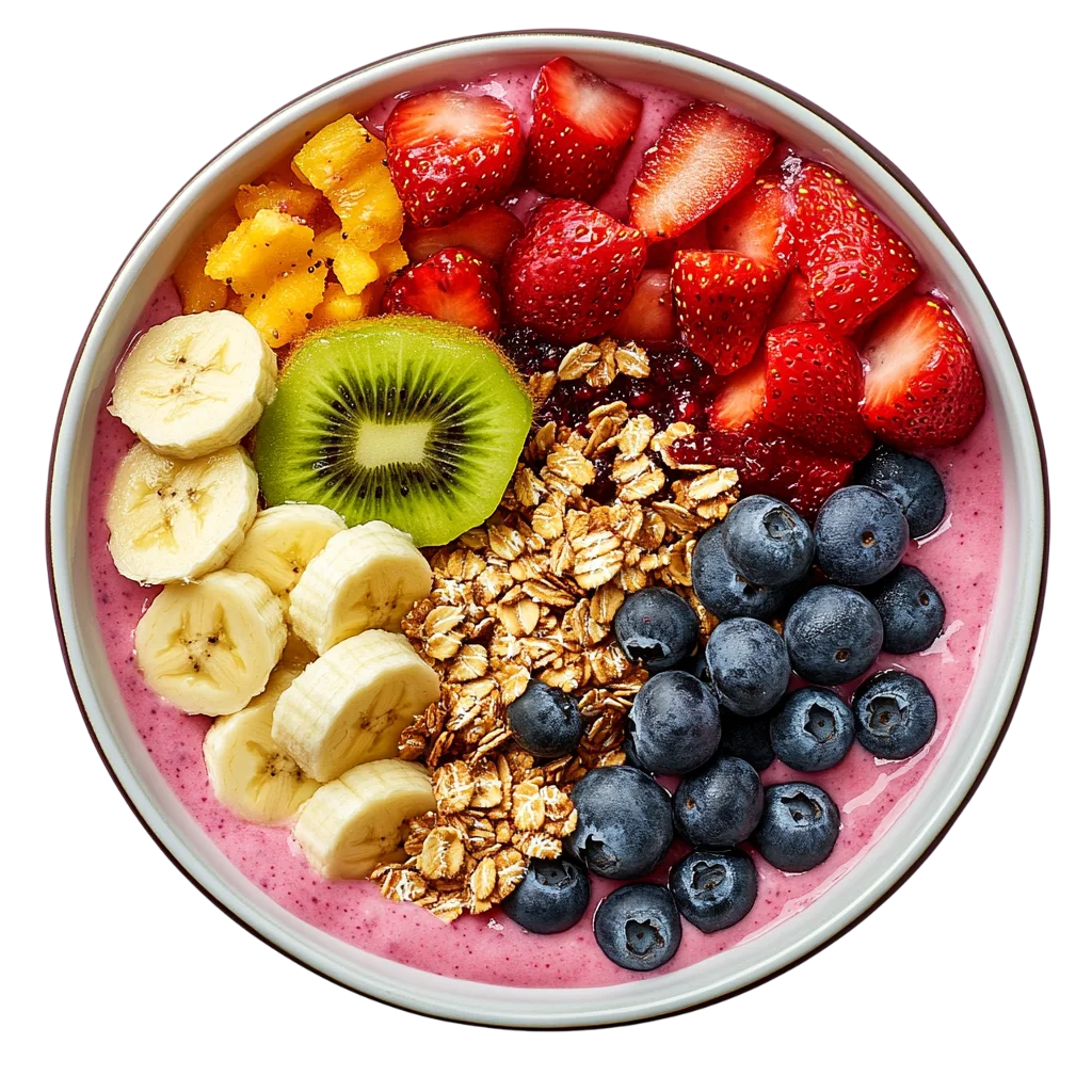Fresh Fruit Smoothie Acai Bowl Free PNG Food