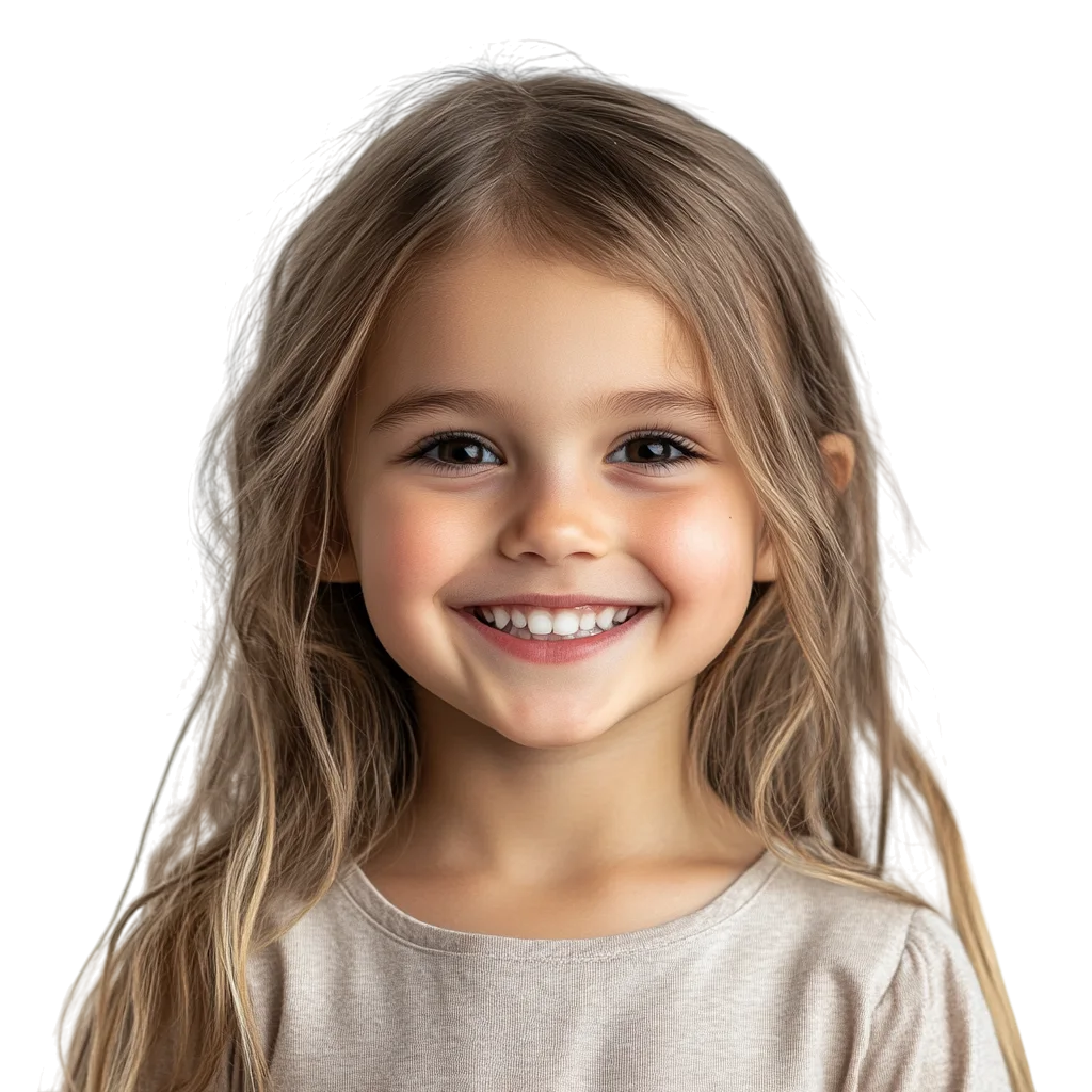 Beautiful Smiling Young Girl Portrait Free PNG