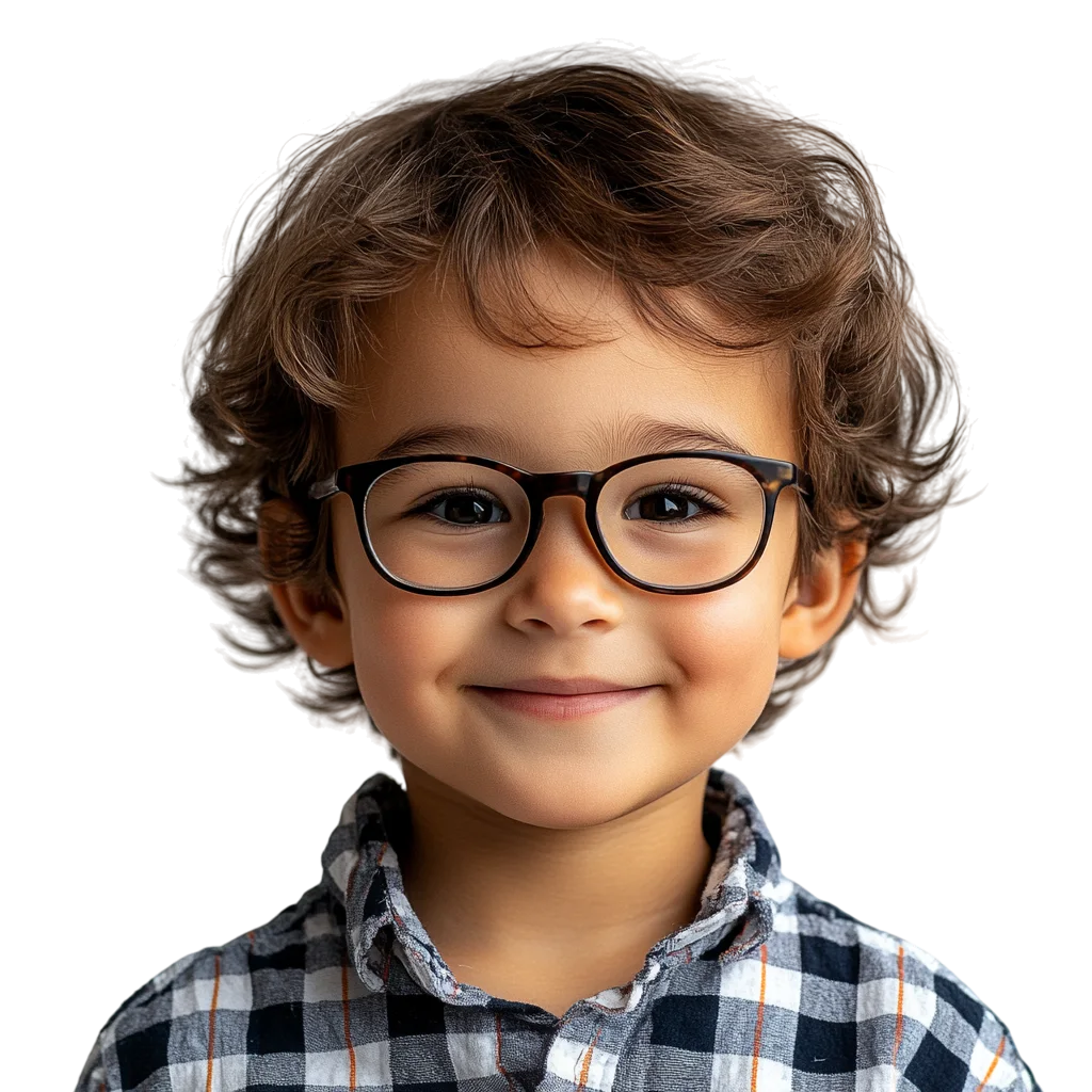 Smiling Young Boy Wearing Eyeglasses Free PNG