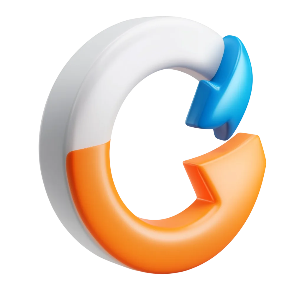 Modern 3D Circular Refresh Ring Free PNG Icon