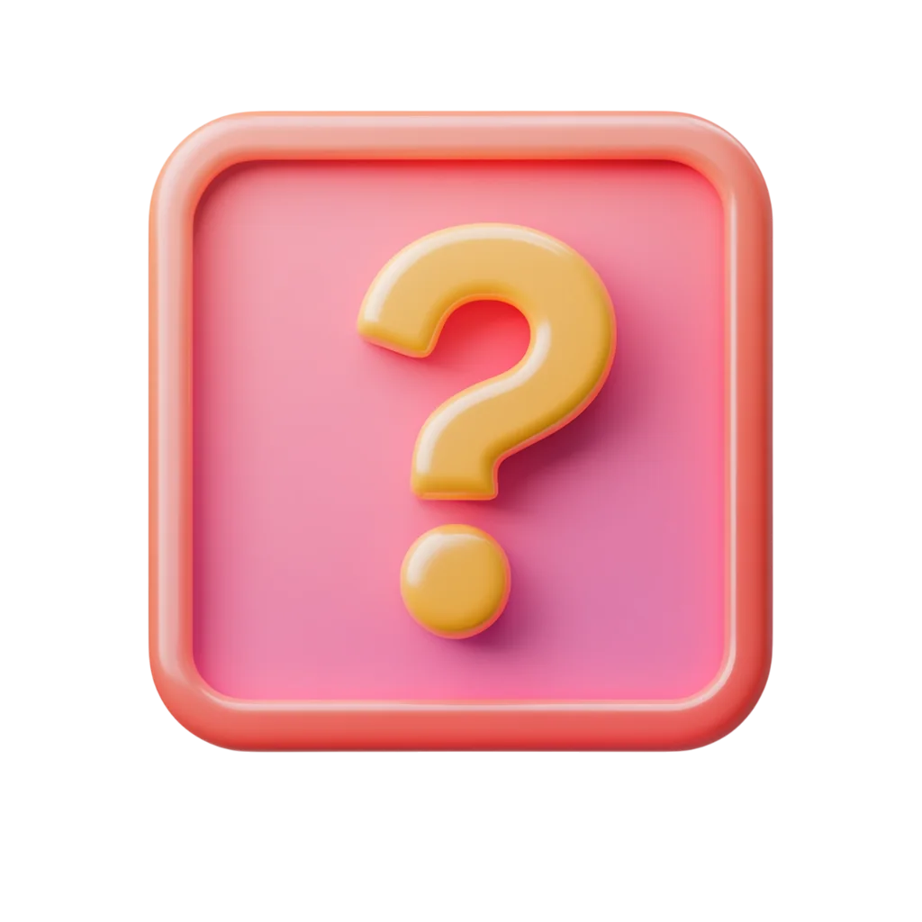 Square 3D Question Mark Button Free PNG Icon