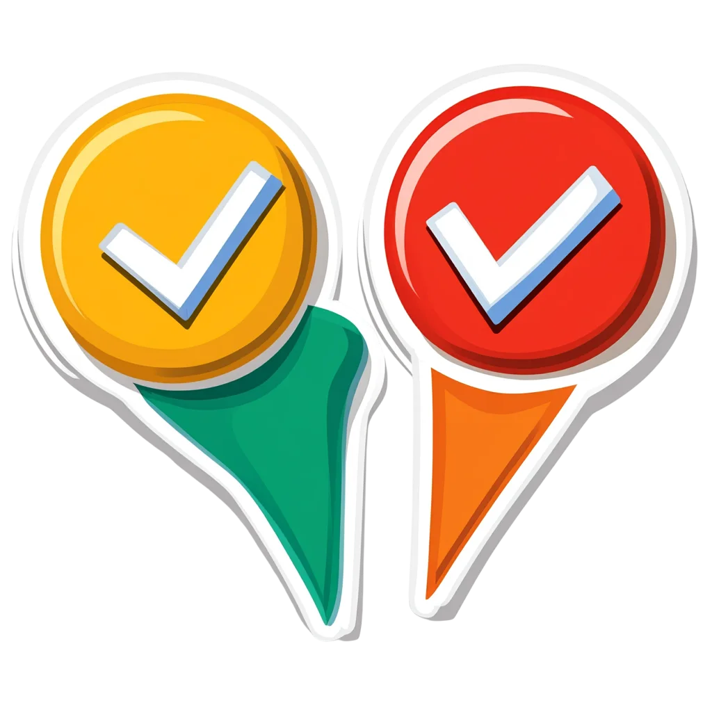 3D Check Mark Location Pin Icons Free PNG
