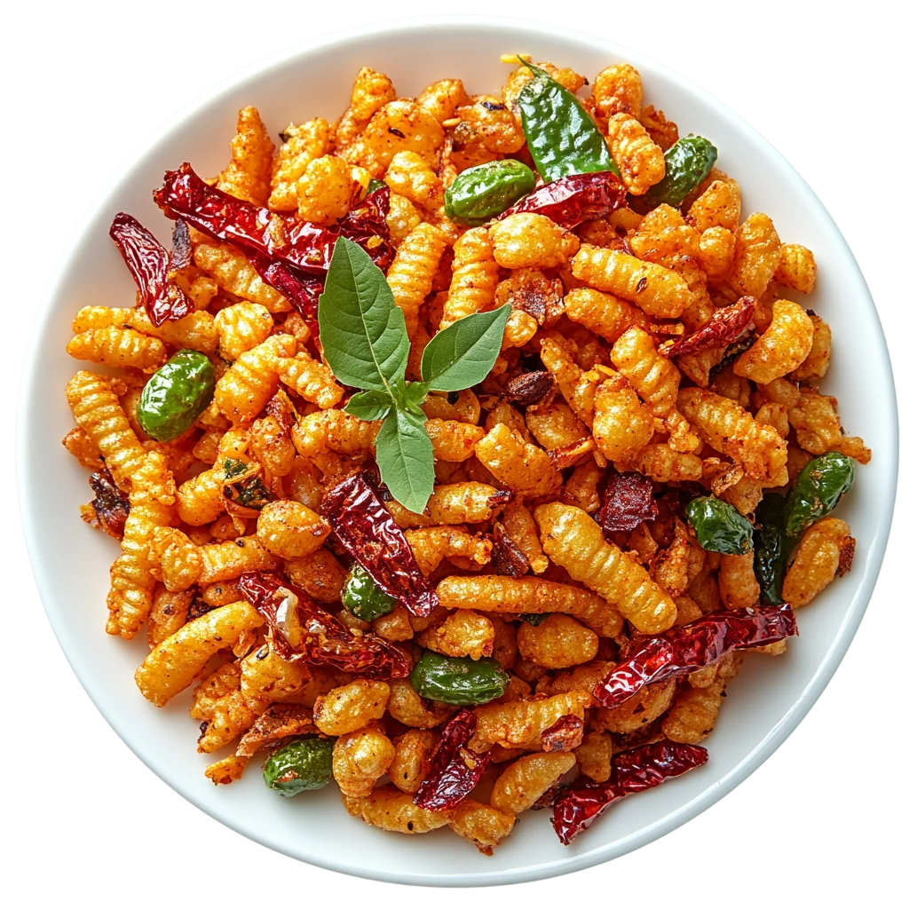 Spicy Fried Pasta Crunch Snacks Free PNG Food