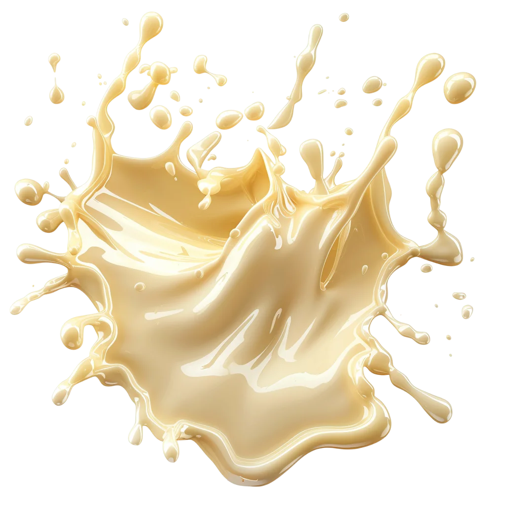 Creamy Vanilla Custard Splash Crown Free PNG Dessert