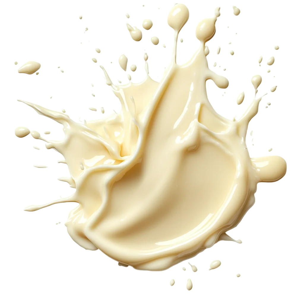 Creamy Mayonnaise Sauce Splash Free PNG Food Clipart