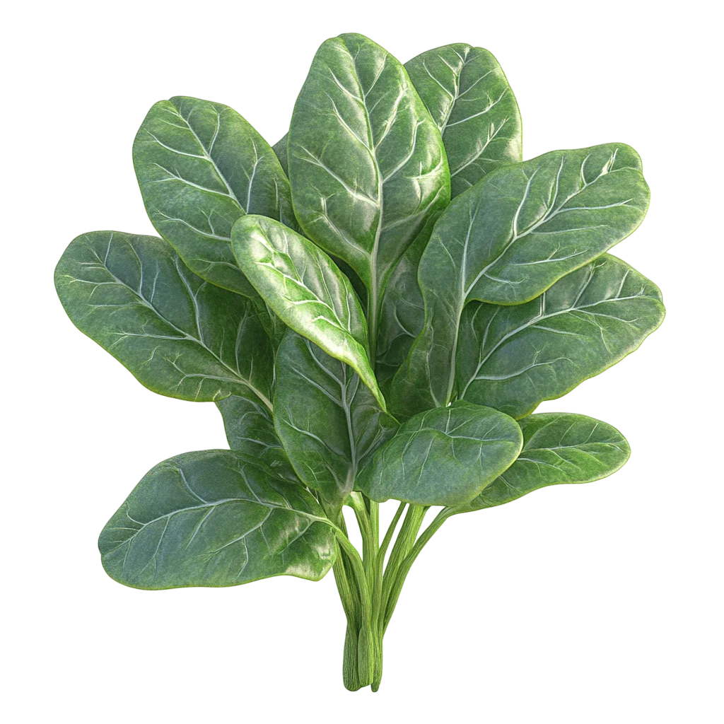 Young Green Spinach Plant Leaves Free PNG Foliage