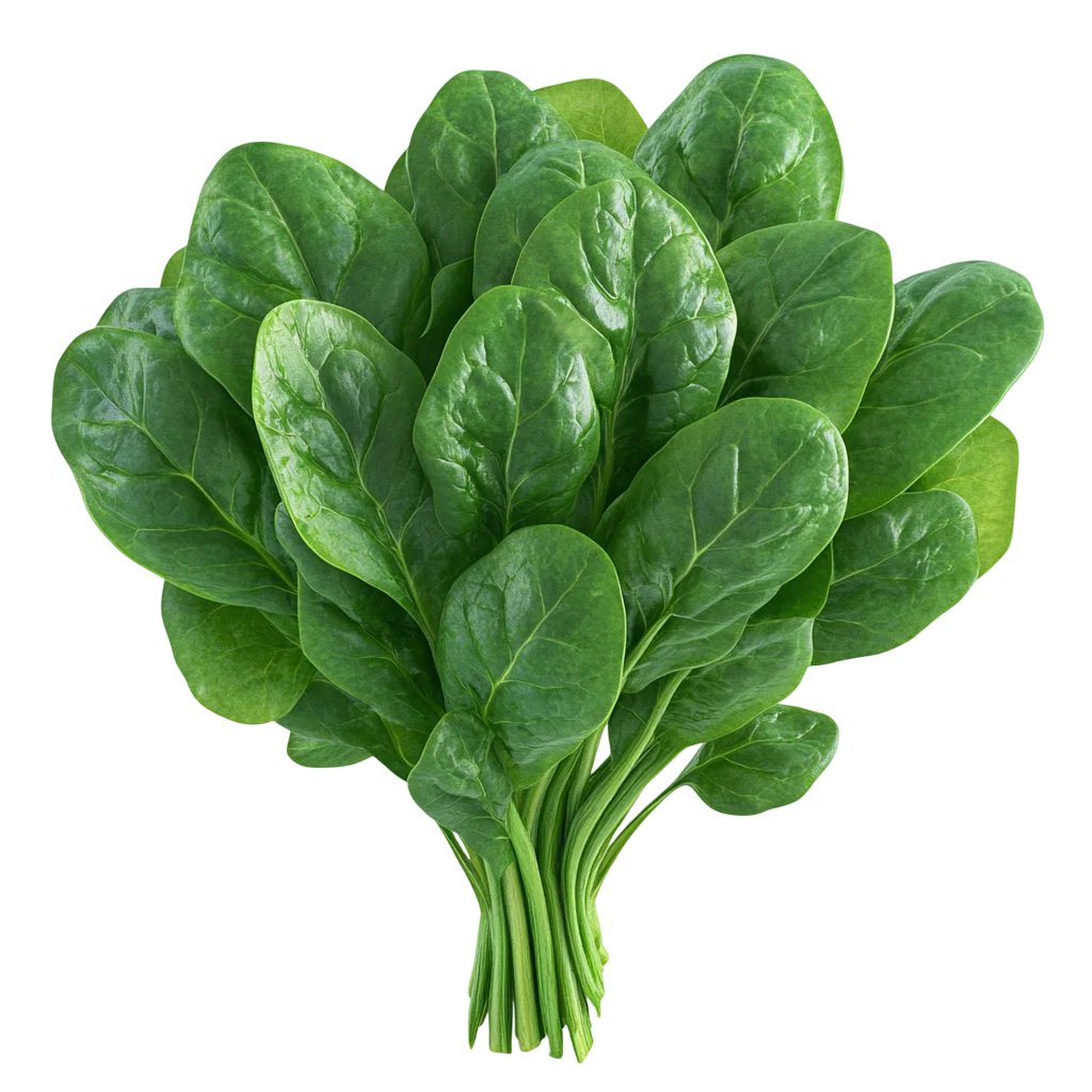 Fresh Green Spinach Leaves Bunch Free PNG Vegetable