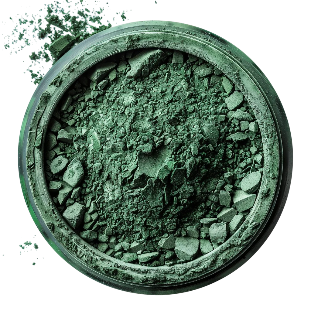 Spirulina Powder in Ceramic Bowl Free PNG Superfood