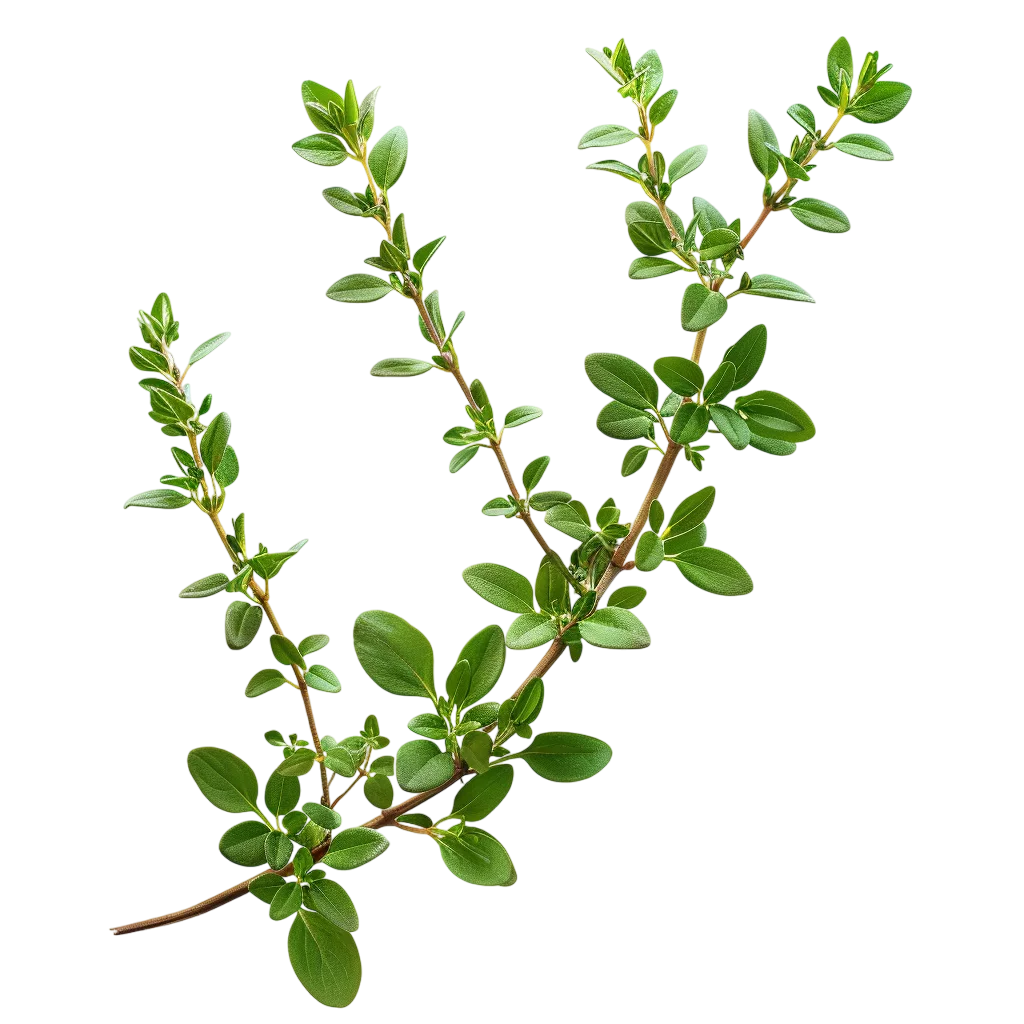 Fresh Green Thyme Sprig Free PNG Herb Cutout