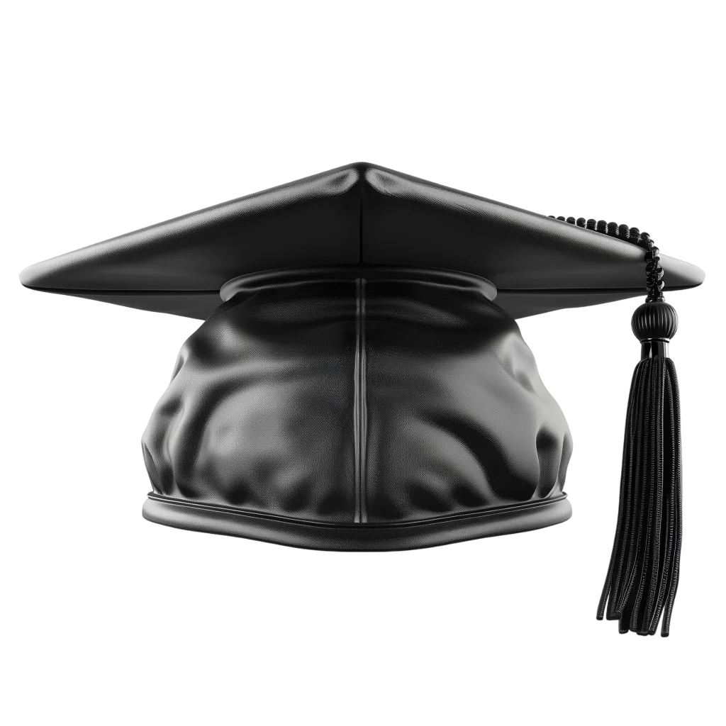 Black Academic Graduation Cap Free PNG Mortarboard