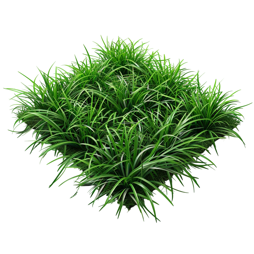 Lush Green Grass Turf Patch 3D Free PNG Cutout