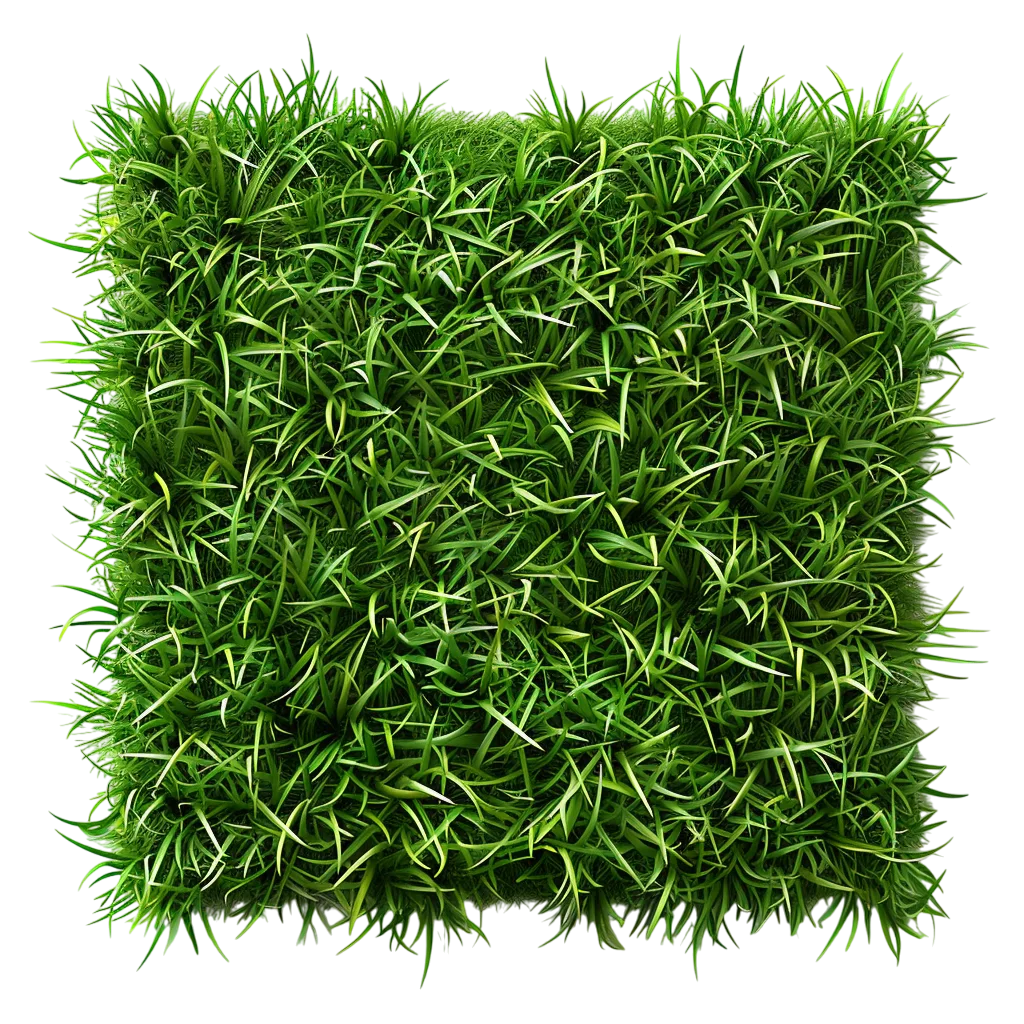 Square Lush Green Grass Turf Patch Free PNG