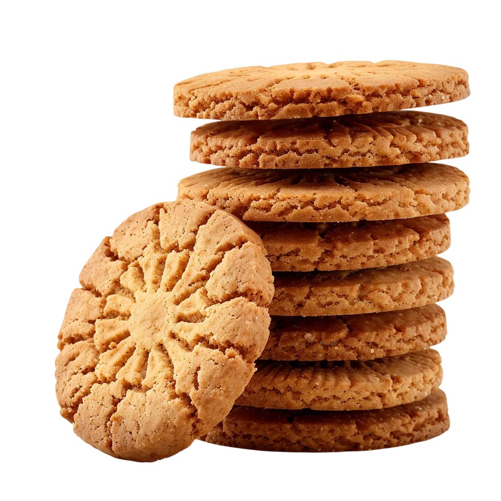 Stack of Crunchy Oatmeal Cookies Free PNG Dessert
