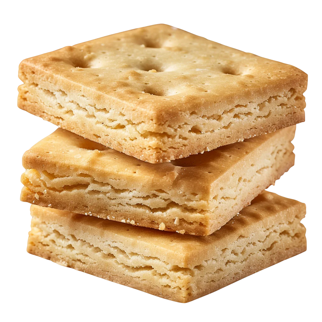 Stack of Square Graham Crackers Free PNG Food