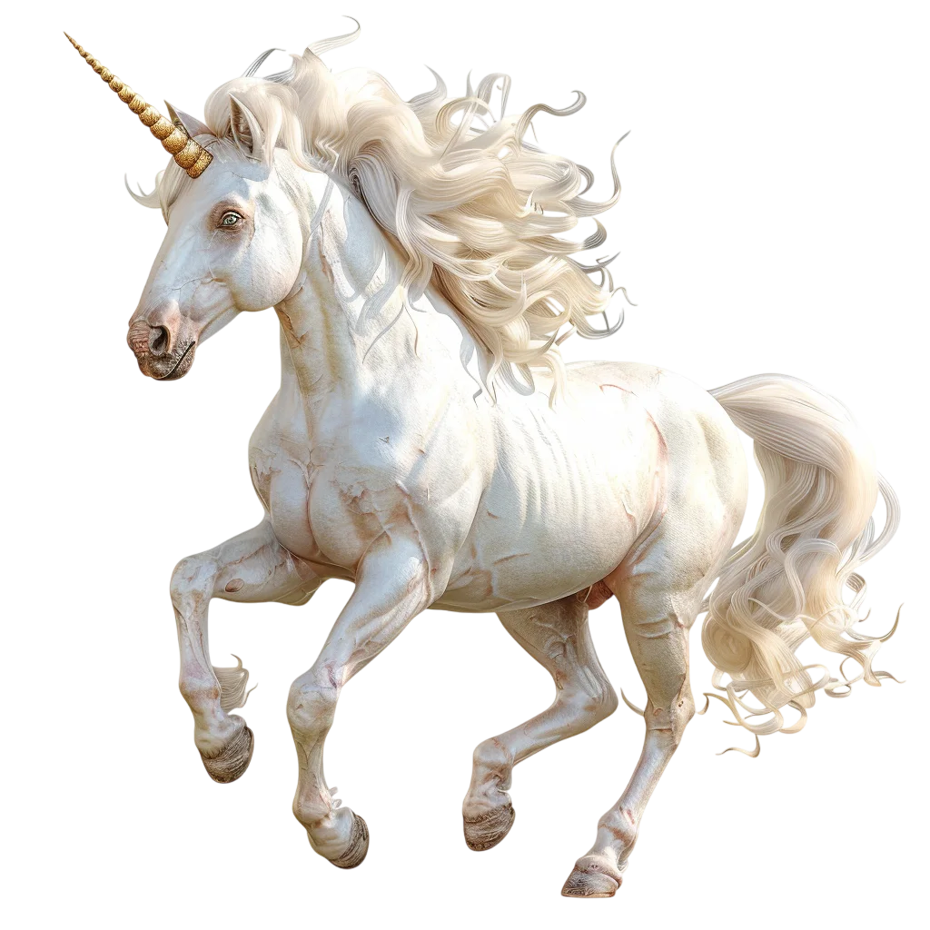 Galloping White Horse Wild Stallion Pose Free PNG