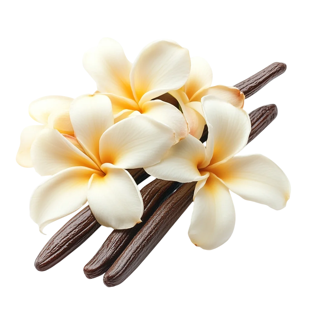 Vanilla Flowers with Dried Bean Pods Free PNG
