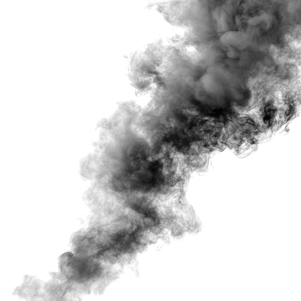 Rising Dark Gray Smoke Plume Cloud Free PNG
