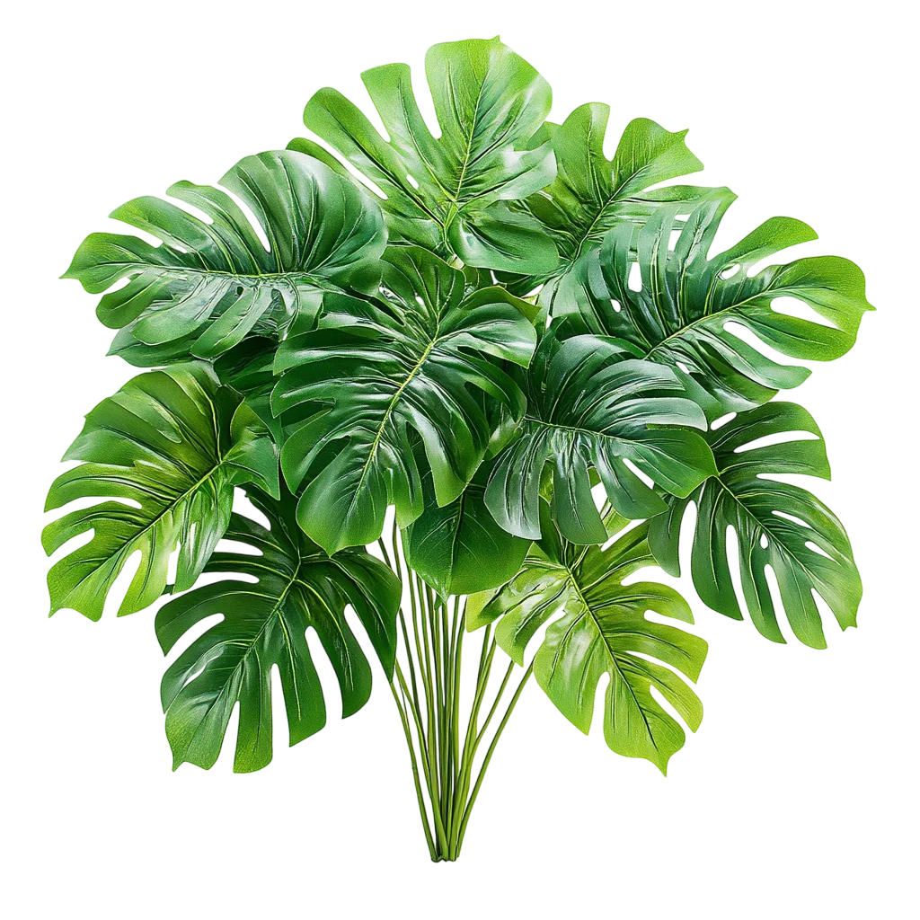 Green Monstera Bush Houseplant Cutout Free PNG