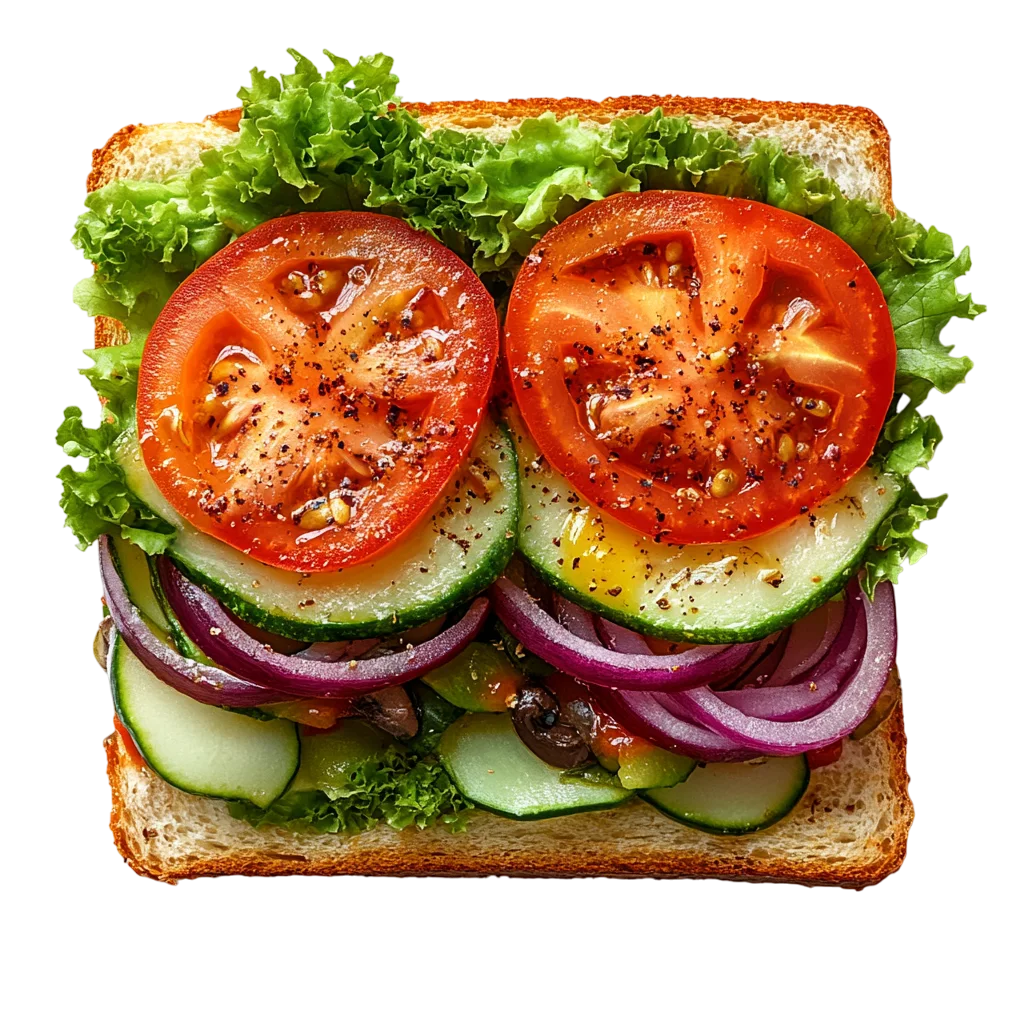 Healthy Vegetable Sandwich on Whole Wheat Free PNG