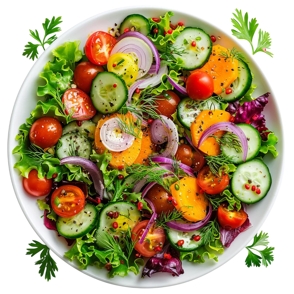 Healthy Fresh Vegetable Salad Dish Free PNG