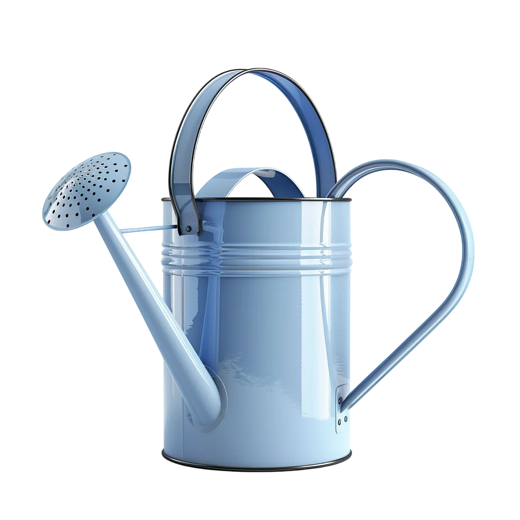 Light Blue Metal Garden Watering Can Free PNG