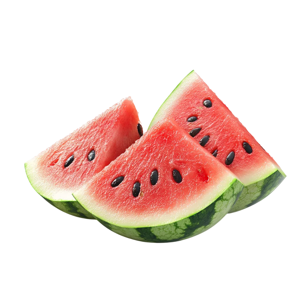 Juicy Red Watermelon Slices Summer Fruit Free PNG