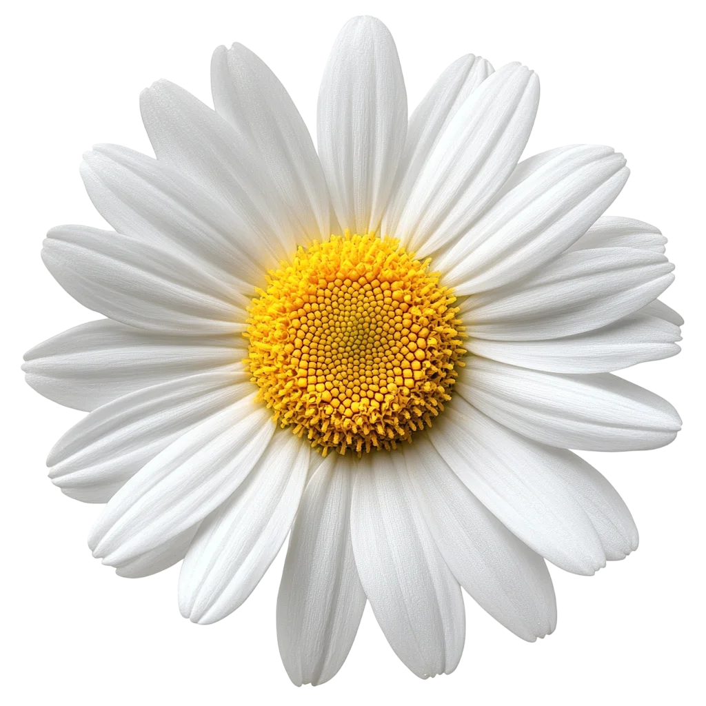 Fresh White Daisy Blossom Isolated Cutout Free PNG