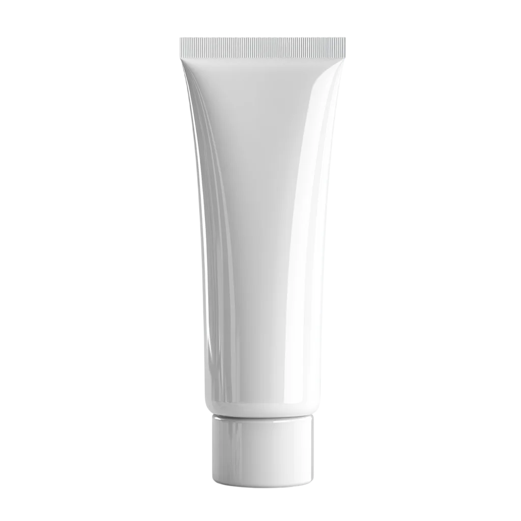 Blank White Plastic Cosmetic Cream Squeeze Tube Free PNG