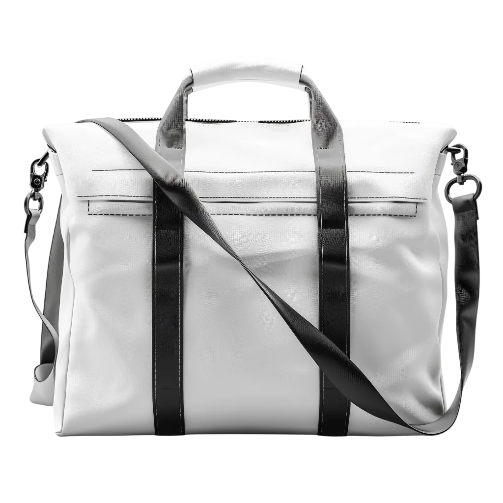 White Duffle Bag Travel Weekender Gym Bag Free PNG